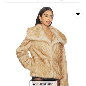 Lovers + Friends Cream Teddy Jacket